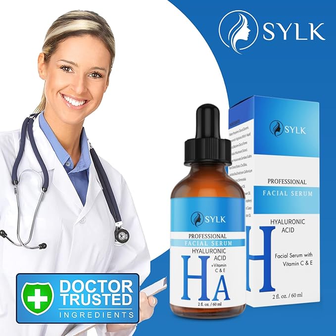 Hyaluronic Acid Serum for Face - Ultra Hydrating Anti Aging & Anti Wrinkle Face Serum with Vitamin C & E - Moisturizing & Plumping Formula for Smooth Skin - Microneedling - Korean Skincare - 2 fl oz