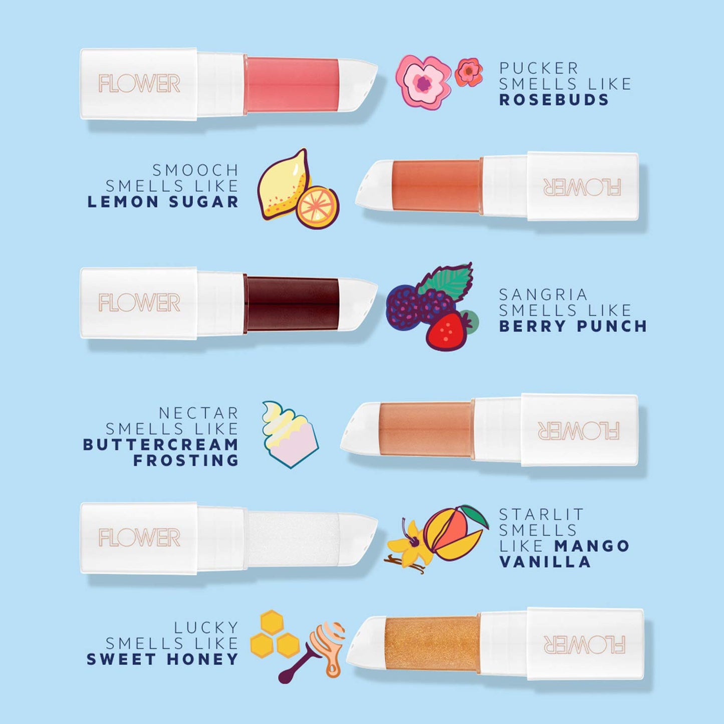 FLOWER BEAUTY By Drew Barrymore Petal Pout Lip Mask - Hydrating + Moisturizes Lips - Mango + Cocoa Butter - Lip Tint - Natural Color + Semi-Glossy Finish (Sangria)