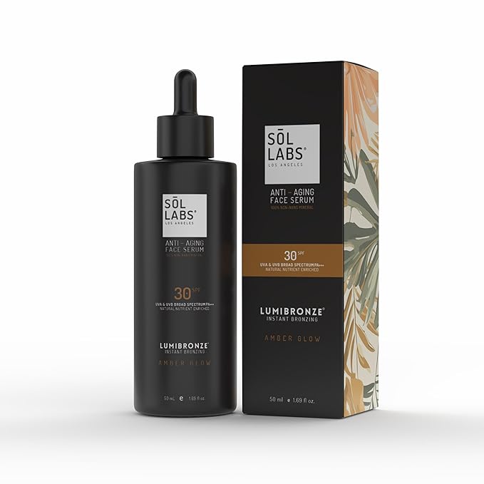 LUMIBRONZE® SPF 30 Tinted Serum for Face – Bronzing Drops with Niacinamide, Hyaluronic Acid & Zinc Oxide – Hydrating Tinted Face Serum for Bronzed Glow – Lightweight, Non-Greasy, Reef-Safe – 50ml