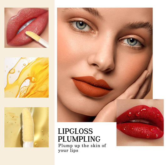 JOSURBEAUTY two faced lip injection extreme lip plumper gloss - hydrating lip oil & lip mask for plump, smooth lips, Hydrating & Reduce Fine Lines 5ML