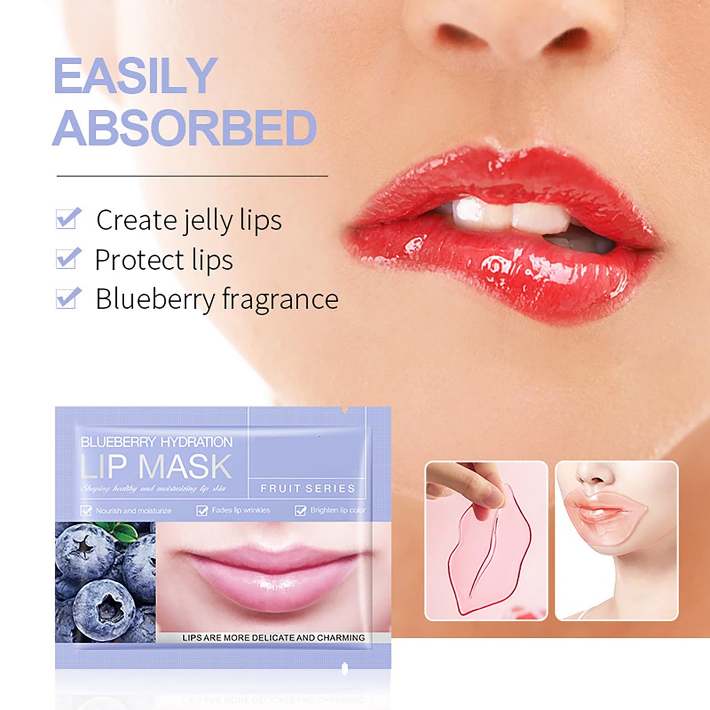 30 PCS Moisturizing Lip Mask .Crystal Lip Care Gel Pads Mask Bulk for Moisturizing,Patches Let Skin Smoothing,Exquisite,Remove Dead Skin,Moisture Essence& Anti-Wrinkle,Sleepover Party Supplies