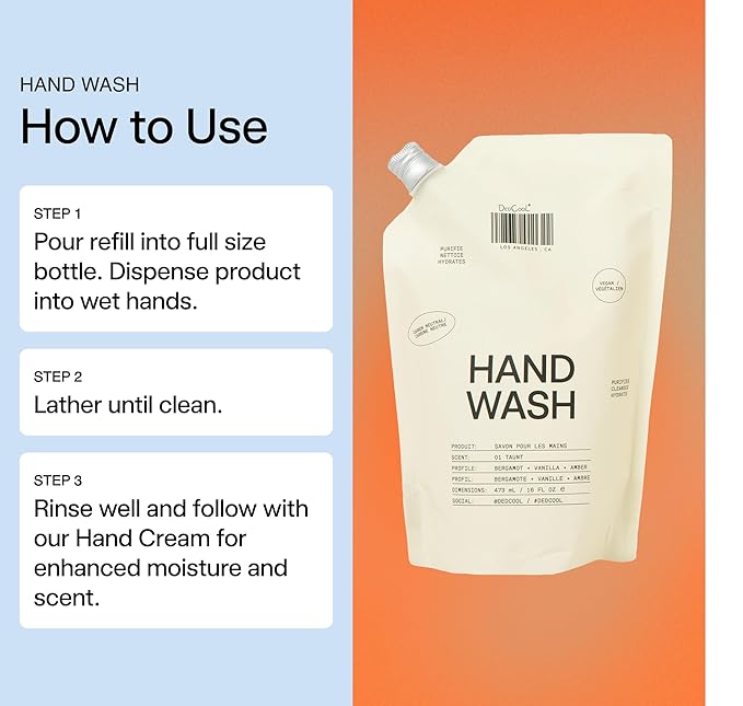 DedCool Taunt Hand Wash Refill – Gentle Cleanser with Squalane, Aloe, and Marshmallow Root | Non-Toxic, Vegan, Carbon-Neutral