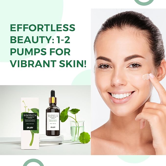 Centella Serum, Face Hydrating Fermented Centella Asiatica Serum, Soothing, Barrier Repair, Firming, Revitalize Glowing Centella Ampoule Facial Moisturizer with Ceramide NP, for All Skin (50ml)