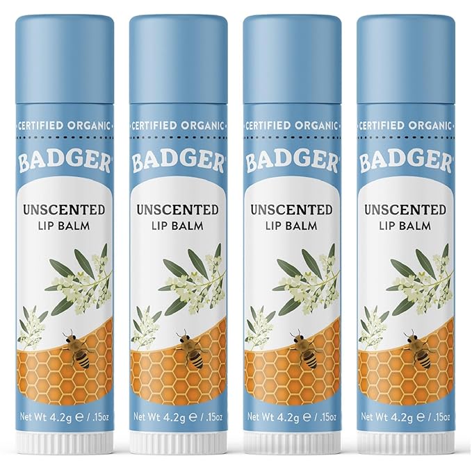 Badger - Classic Lip Balm, Unscented,