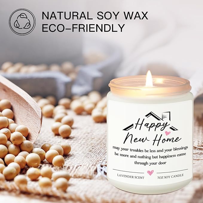 House Warming Gifts New Home Housewarming Gifts for Women Men Friend New Home Gift Ideas Cool New Homeowner Gift House Warming Apartment Party Decor Closing Presents for Home Buyers Scented Candle