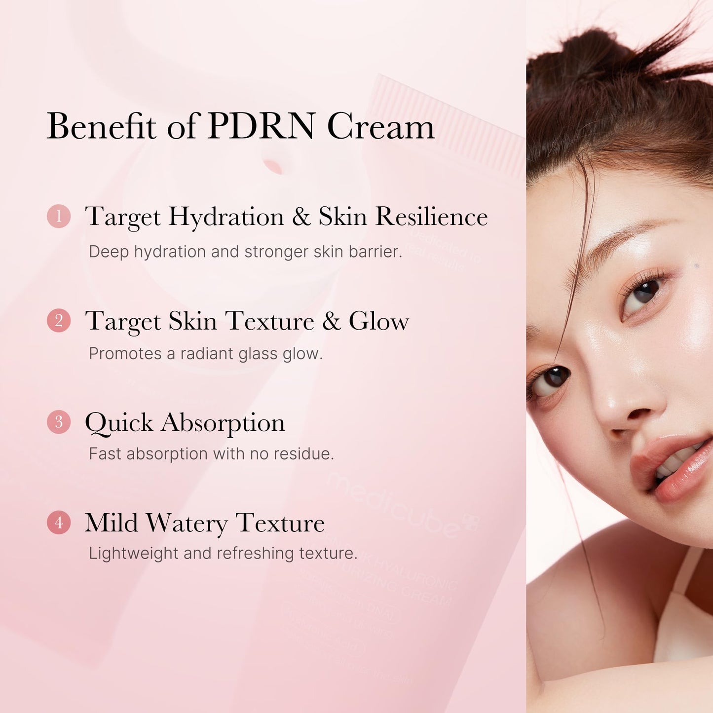 medicube Salmon DNA PDRN Pink Hyaluronic Moisturizing Cream | Blemish Relief & Hydrating Care | Restores Skin Elasticity & Glow | Korean Skincare, Even Skin Tone & Pore Care | 50ml / 1.69 fl.oz.
