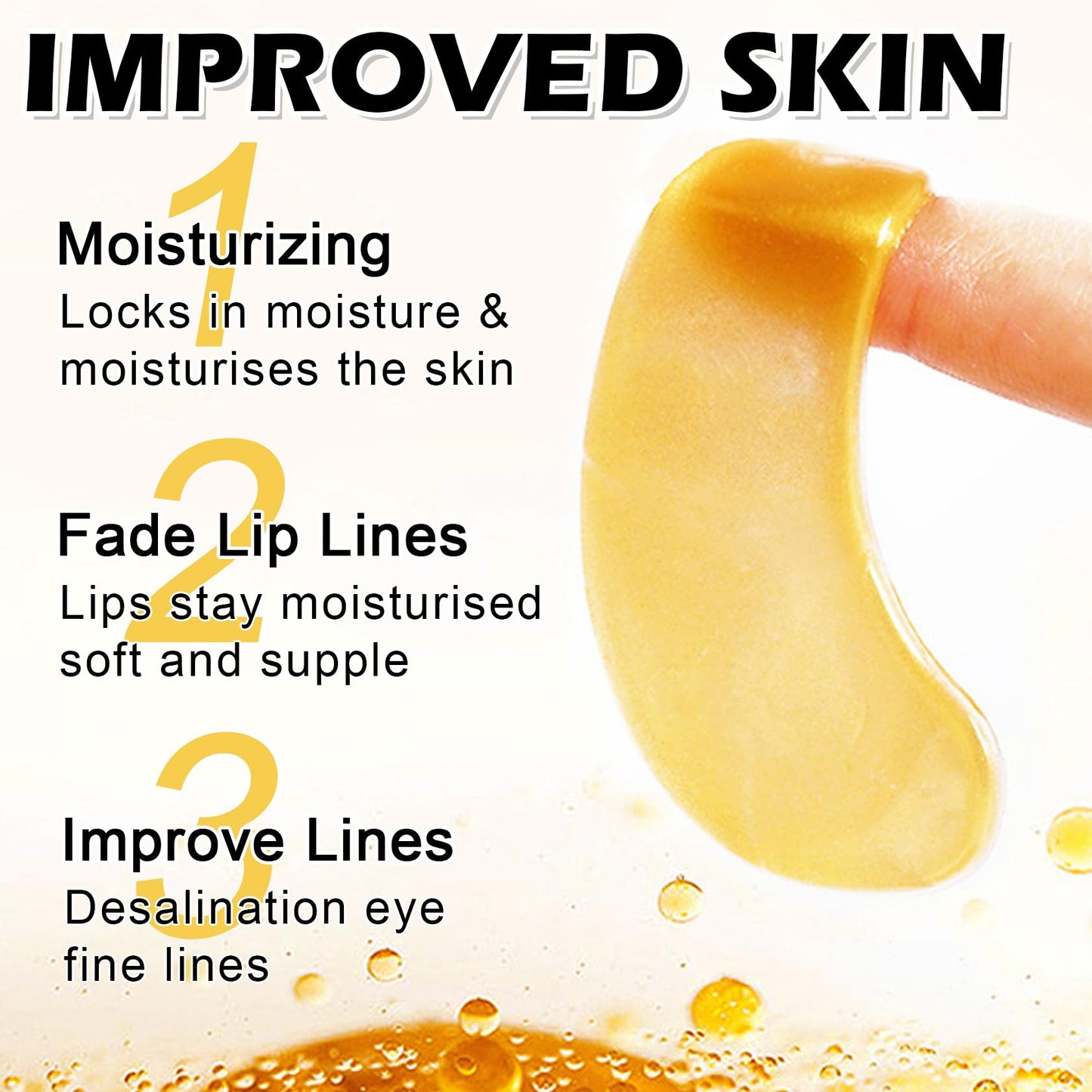 AOAZXBB 30 PCS Lip Mask Under Eye Mask 24K Gold Eye Mask,Moisturizing Nourishing Lip Mask for Dry Lips,Eye Patches for Puffy Eyes Dark Circles