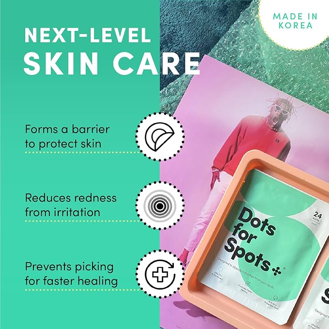 Dots for Spots Pimple Patches For Face - Fast Acting, Translucent Hydrocolloid Zit Patches that Unclog Pores - Korean Skincare - Vegan, Cruelty Free - (24 count)