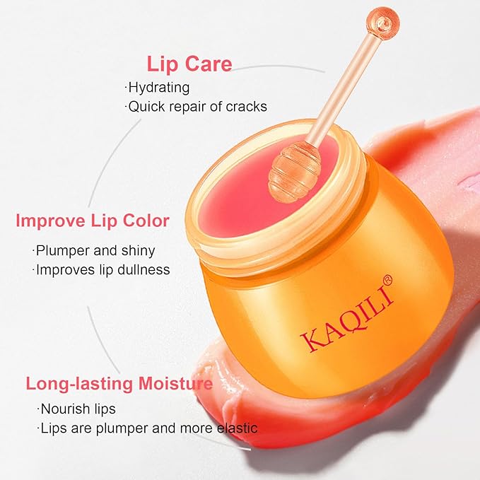 Honey Pot Lip Balm, 4Pcs Honey Hydrating