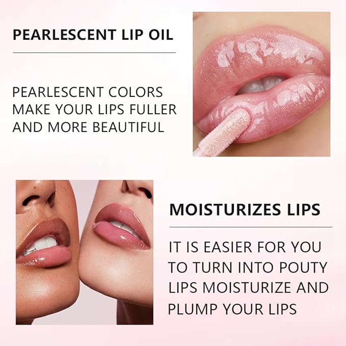 Hydrating Lip Glow Oil Set, Plumping Lip Oil Hydrating