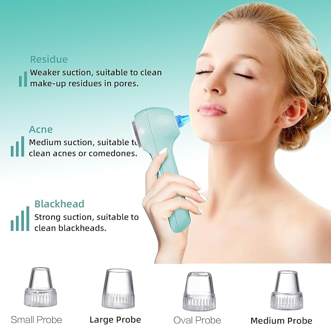 Face Scrubber Exfoliator,Facial Cleansing Brush Waterproof with LCD Screen,Blackhead Remover Vacuum with 5 Brush Heads,Face Spin Brush for Exfoliating, Massaging and Deep Pore Cleansing