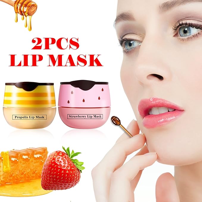 Bee Lip Balm Honey Pot Strawberry Moisturizing