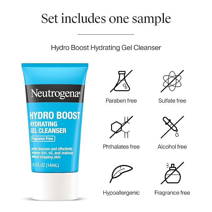Neutrogena Rapid Wrinkle Repair Retinol Face Moisturizer, Fragrance Free, Anti-Aging Face Cream with Retinol & Hyaluronic Acid, 1.7 oz + Trial Size Hydro Boost Facial Cleanser, 0.5 fl. oz