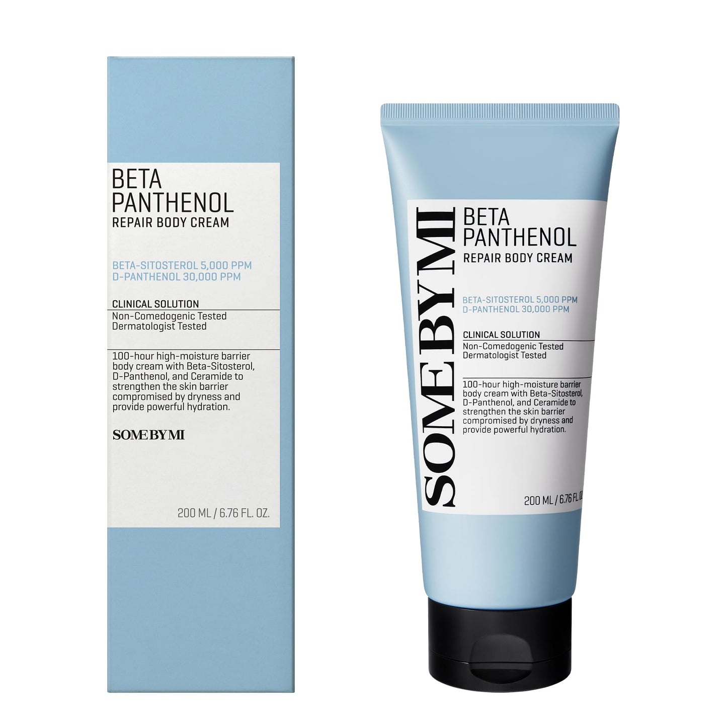 SOME BY MI Beta-Panthenol Repair Body Cream - 6.76Oz, 200ml - Hydrating and Redness-Soothing Daily Korean Panthenol Body Lotion - Rebuilds Body Skin Barrier for Sensitive Skin - Korean Skin Care