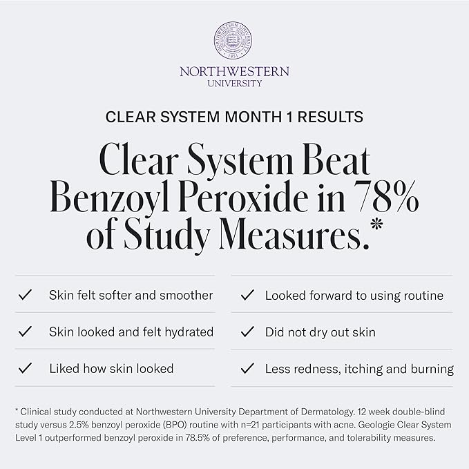 Geologie Clear Skin Face Routine | 3-Piece Kit Includes Exfoliating Cleanser, Repairing PM Moisturizer, Oil Free AM Moisturizer | Daily Routine for Clear, Healthy Skin | Lasts 3 Months