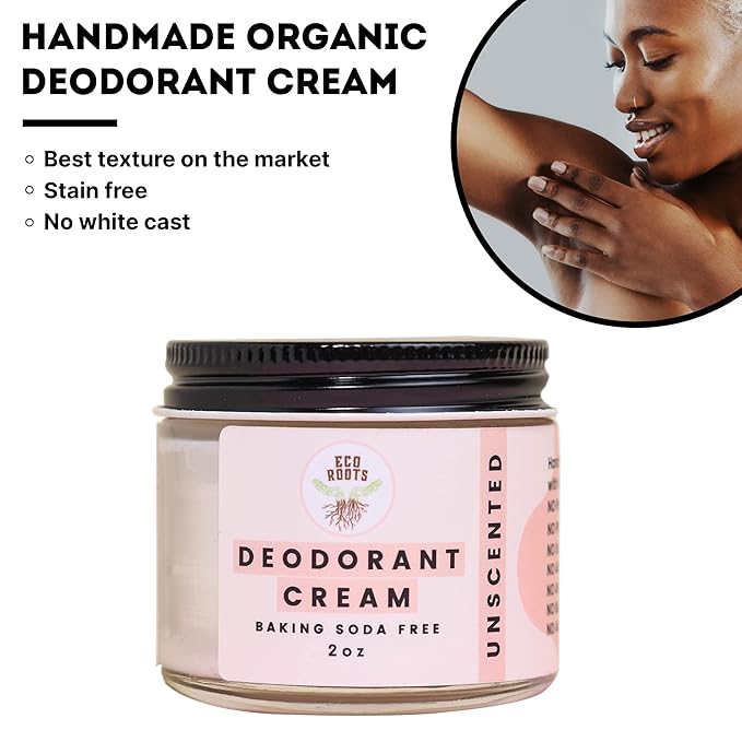 ECO ROOTS Natural Deodorant for Women & Men | Organic Deodorant Cream Non Aluminum | Baking Soda Free Healthy Deoderant for Body & Private Parts | All Vegan Pit Paste Zero Sweat Scent Free