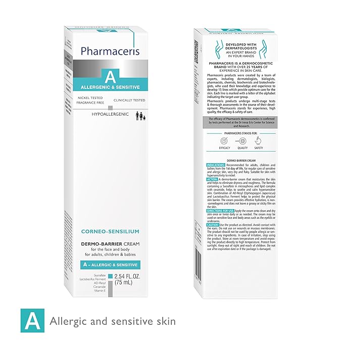 Regenerating Face & Body Cream, Helps Sooth & Repair Irritated Skin, Moisturizer For Adults, Children & Infants from Day 1, Hypoallergenic, CORNEO-SENSILIUM, 2.53 fl oz