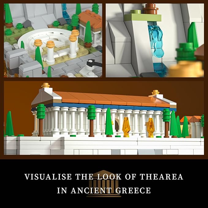 Architecture The Acropolis in Athens Building Sets; Collectible Model for Adults; Home Décor Model Building Kit, Creative DIY Activity, Famous Landmarks Collection (1947 Pieces)