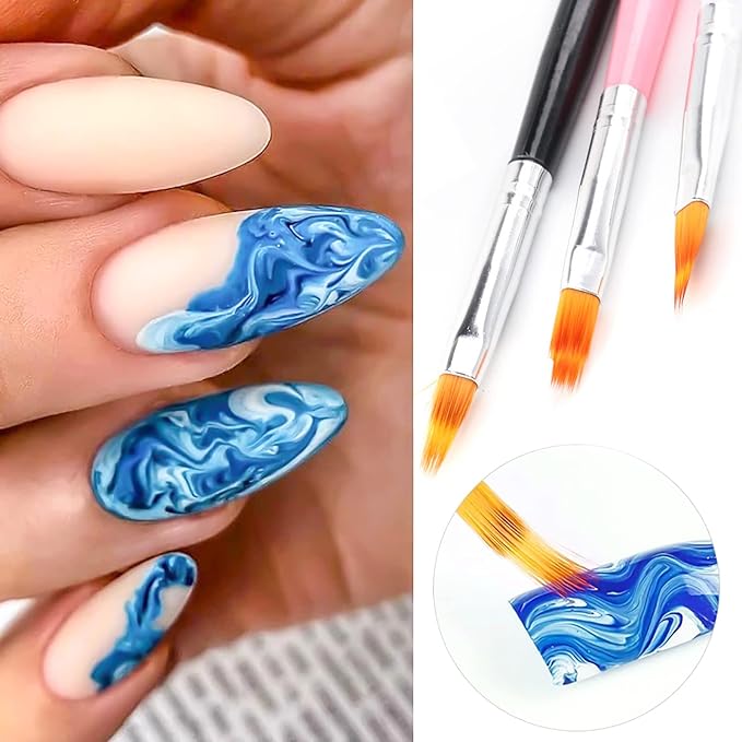 6pcs ombre nail brush nail