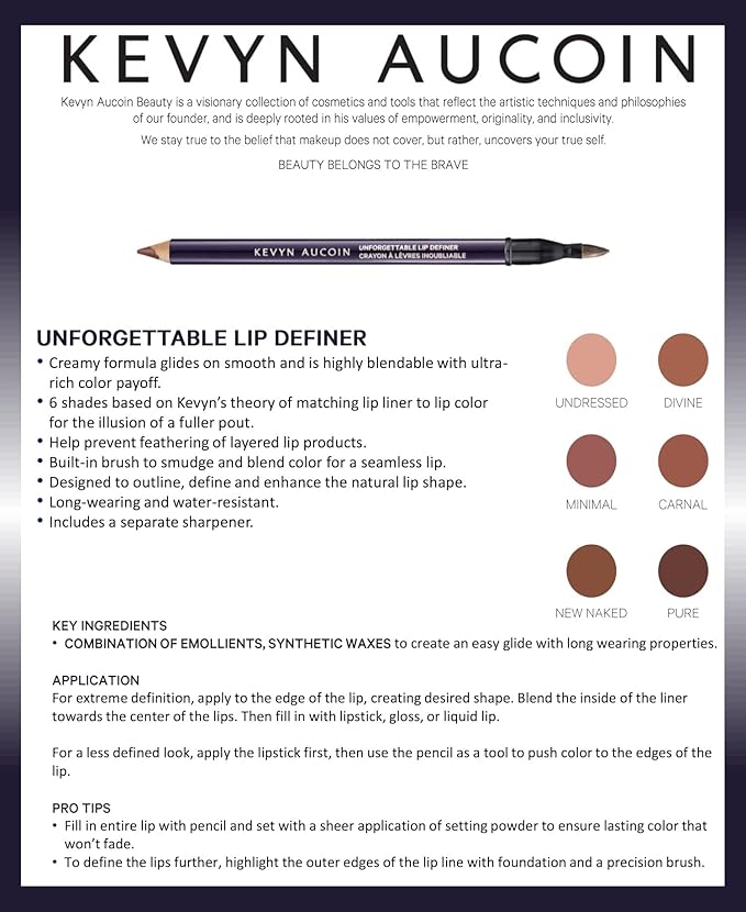 Kevyn Aucoin Unforgettable Lip Definer, New Naked: Long-wearing Lip
