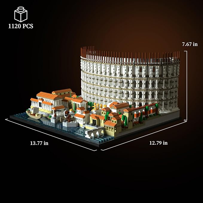 Givenni Architecture The Roman Colosseum Building Sets; Collectible Model for Adults; Home Décor Model Building Kit, Creative DIY Activity, Famous Landmarks Collection (3989Pieces)