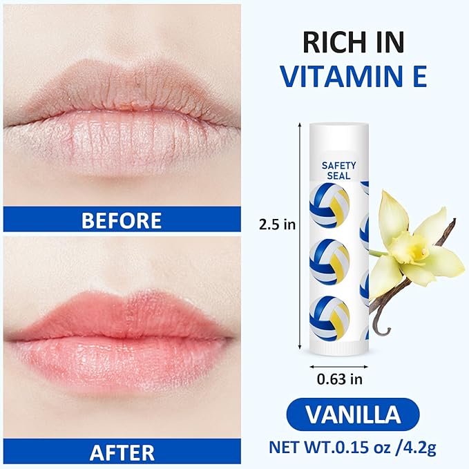 DMSKY 60 Pcs Volleyball Lip Balm Supplies