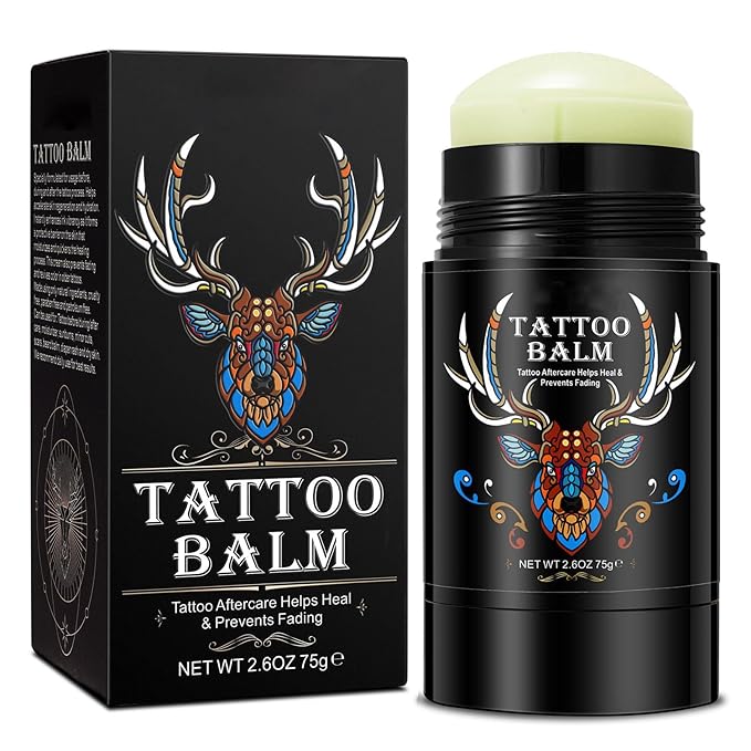 Tattoo Aftercare Butter Balm, 2.6 oz, Old & New Tattoo Moisturizer Healing Brightener for Color Enhance, Natural Organic Tattoo Cream