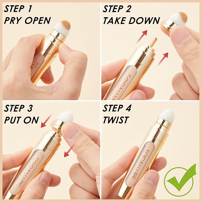 FOCALLURE FIX CORRECTOR Concealer Stick, Full Coverage Concealer YL03 TART