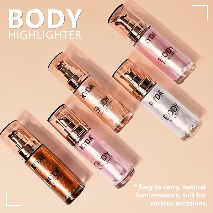 Body Shimmer Oil,Liquid Glow Illuminator Body Luminizer Glow Fl Oz#103