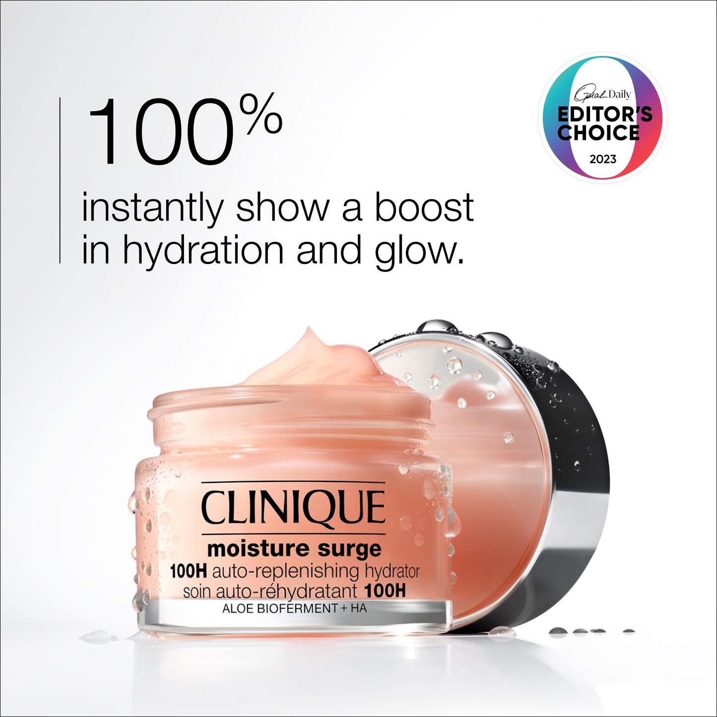 Clinique Hydration Heroes Set | Moisture Surge 100H Moisturizer, 0.5 Fl Oz | Moisture Surge Overnight Mask, 1 Fl Oz | Moisture Surge Lip Treatment, 0.24 Fl Oz | Hydrating + Glow