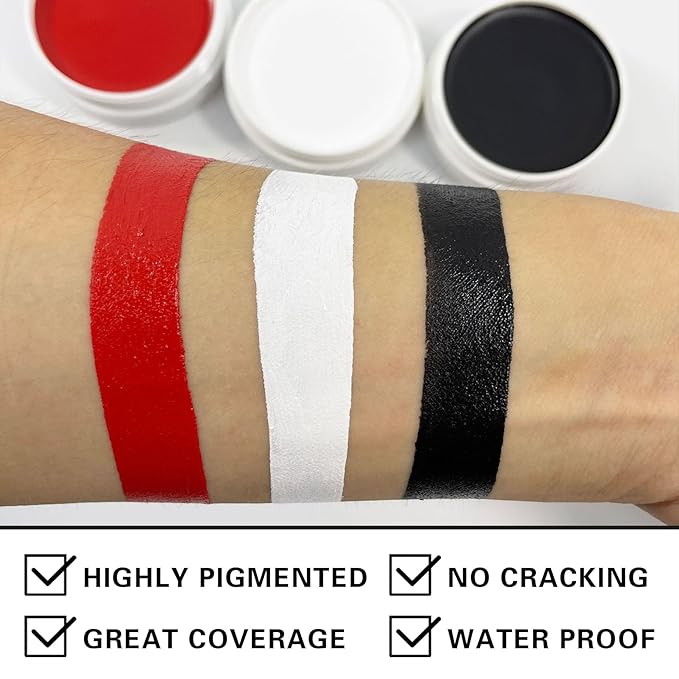 Black Face Body Paint Halloween Cosplay Clown Zombie