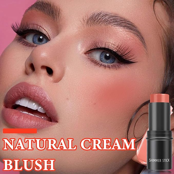 Cream Blush Stick for Cheeks & Eyes & for Women(#06)