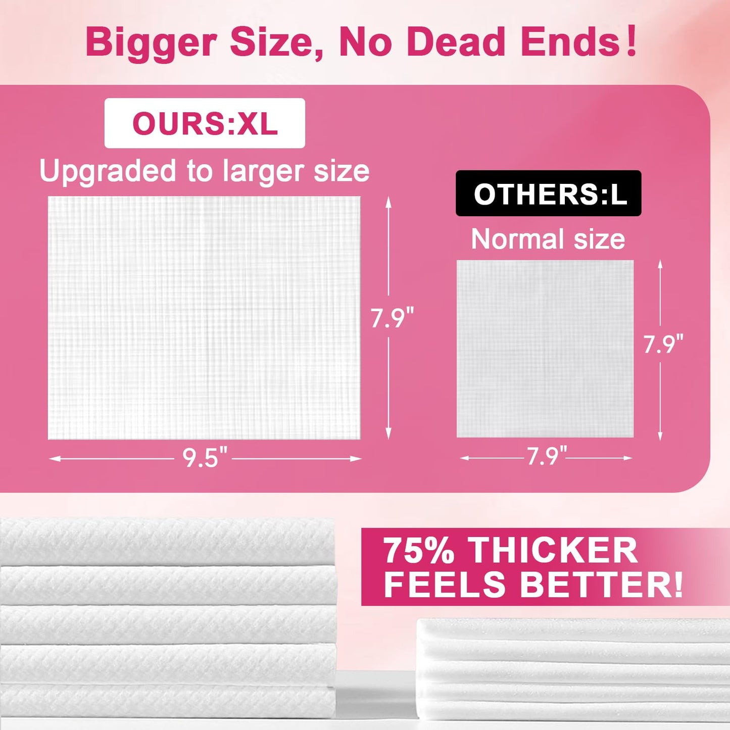 FACEMADE 50 Count (Soft Pack) XL Disposable Face Towels, Ultra Thick Face Towelettes Disposable, Clean Facial Towels for Makeup Remover, Skincare, USDA Certified 100% Biobased