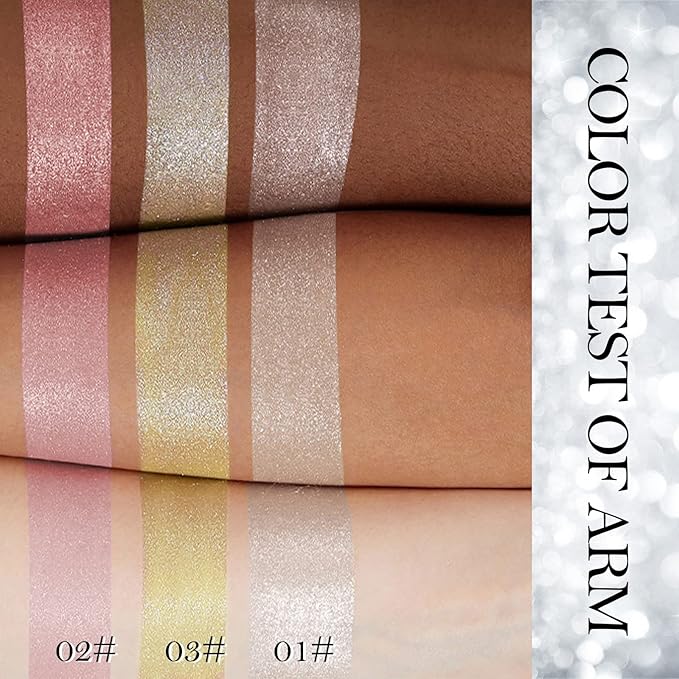 Erinde White Silver Face Highlighter Makeup Palette, Shimmer