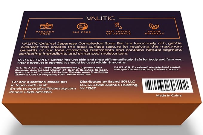 VALITIC 2 Pack Kojic Acid Vitamin C & Retinol Soap Bars for Dark Spot & A Pair of Turquoise Exfoliating Gloves for Body Scrubs