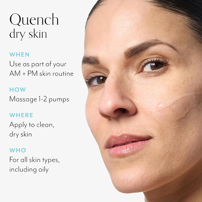 Bliss Hyaluronic Acid Drench & Quench Facial Serum – Hydrating Serum for Dry, Sensitive Skin - Lightweight Gel Formula for Deep Hydration & Plump Skin - Clean, Cruelty-Free - 1 Fl Oz