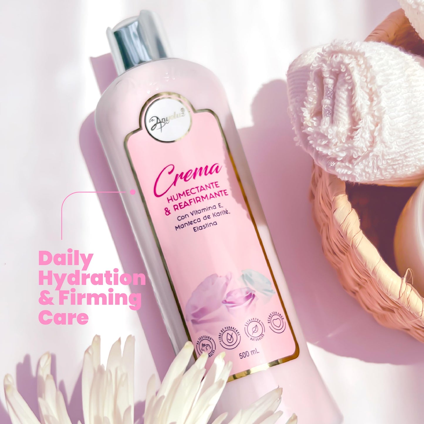 ANYELUZ Kit Duo Moisturizing and Firming Cream + Mini Travel Size | Revitalizes Dry and Damaged Skin | Infused with the Antioxidant Benefits of Vitamin E | Promotes Fresh and Elastic Skin