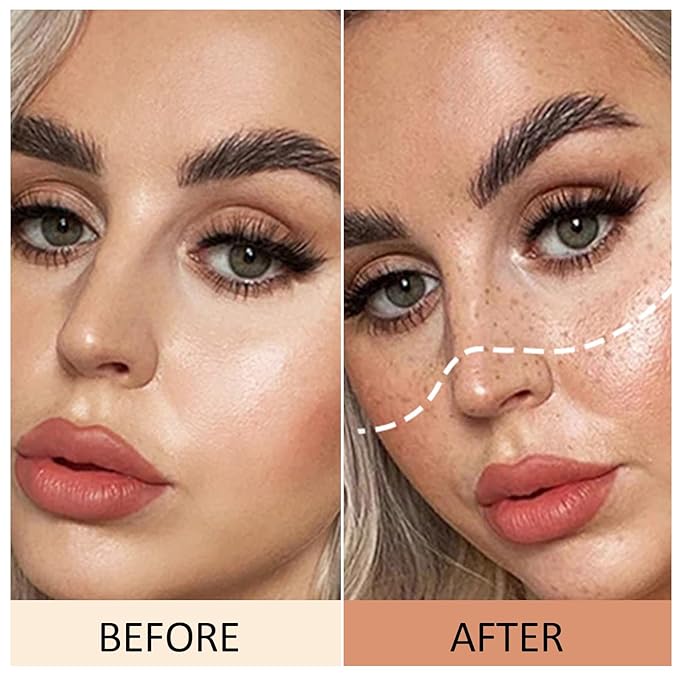 Erinde 2PCS Freckle Pen, Natural Lifelike Freckle Makeup Light Brown