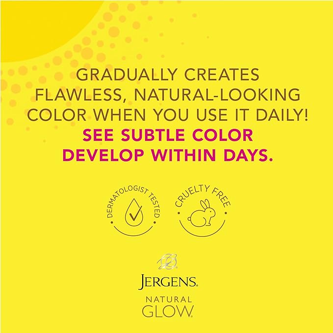 Jergens Natural Glow Face Self Tanner Lotion, SPF 20 Sunless Tanning, Fair to Medium Skin Tone, Daily Facial Sunscreen, Oil Free, Broad Spectrum Protection, 2 Fl Oz (Pack of 2) (Packaging May Vary)