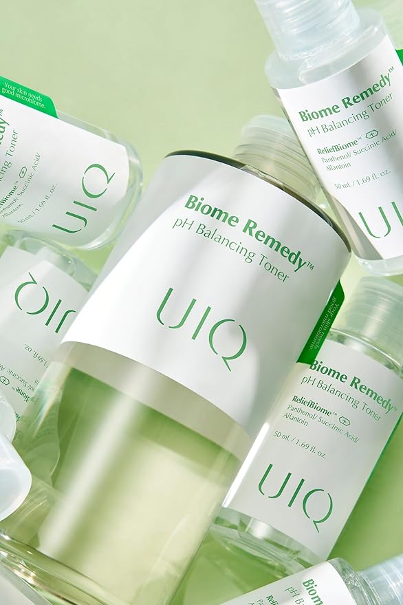 UIQ Biome Remedy pH Balancing Toner 10.14 fl. oz., Korean Skincare - Exfoliating Soothing PH Balancing Toner for Sensitive Skin