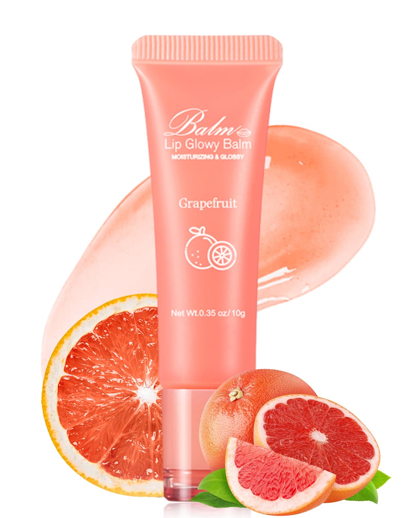 Lip Glowy Balm,Hydrating Nourishing Repair Sleeping Lip Mask,Glossy Finish Lip Moisturizer,Smooth Cracked Chapped Dry Lip,Lip Care Therapy Treatment,Women's Day Makeup Gift for Women-3#Grapefruit