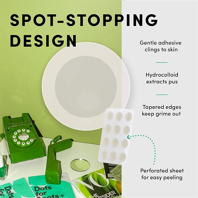 Dots for Spots Pimple Patches For Face - Fast Acting, Translucent Hydrocolloid Zit Patches that Unclog Pores - Korean Skincare - Vegan, Cruelty Free - (120 count)