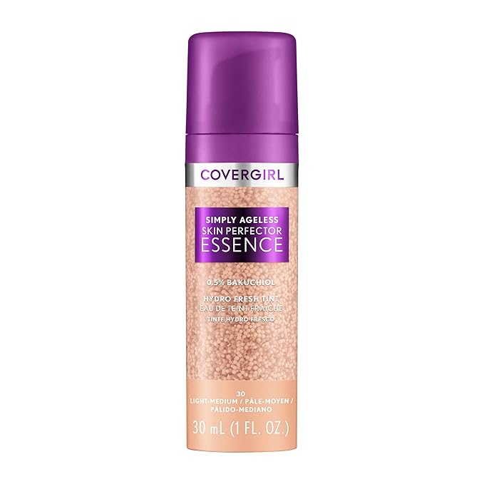 Covergirl Simply Ageless Skin Perfector Essence Foundation, 30 Vegan Formula, 1.0oz