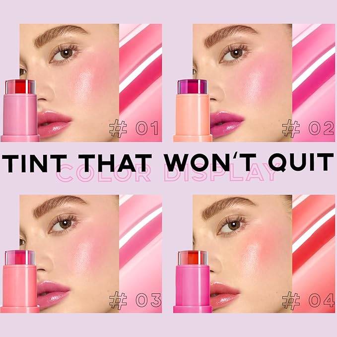 Cooling Water Jelly Tint, Cream Jelly Blush Stick Women #01