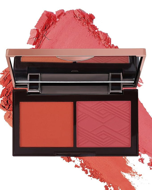 Face Matte Blush Powder Palette-2Colors Buildable Facial Cheek Women Girl-03