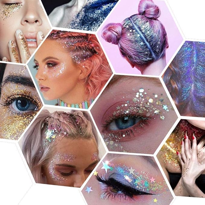 evpct 15 Color Shimmer Glitter Sparkle Glittery Eyeshadow