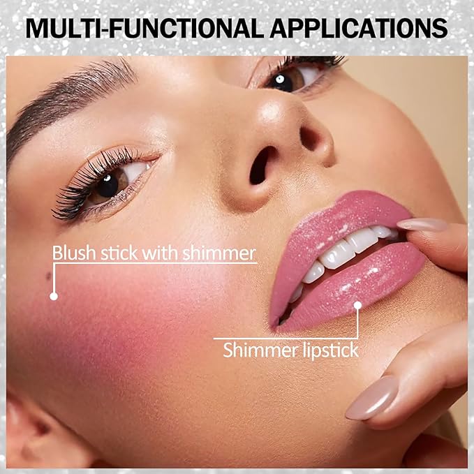 DAGEDA 3PCS Glitter Lipstick, Moisturizing Glossy