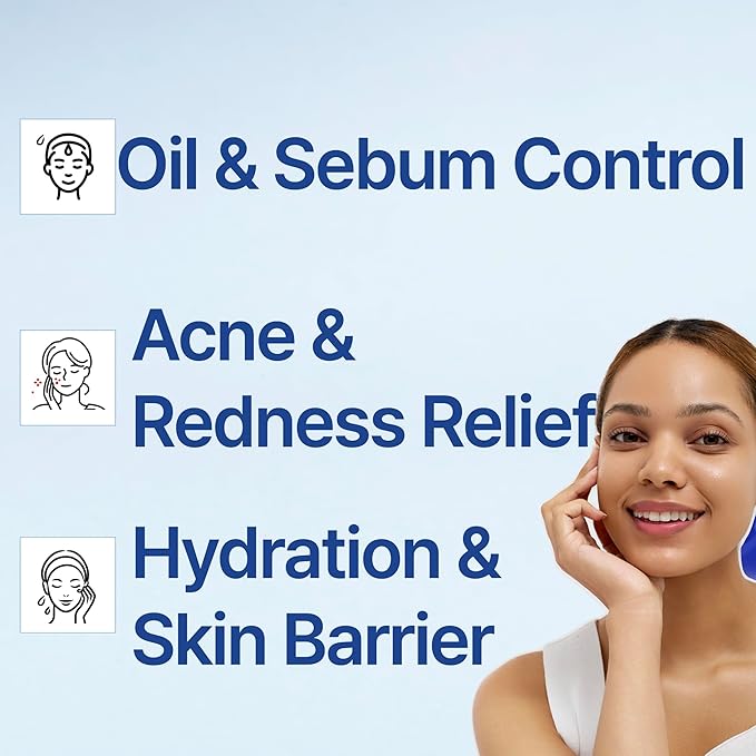 ISOI ACNI Dr. 1st Control Toner, Plant-Based Soothing Formula for Oily & Sensitive Skin, Total Sebum Care & Refreshing Hydration with Cooling Effect, Korean Skin Care (4.39 fl.oz/130ml)