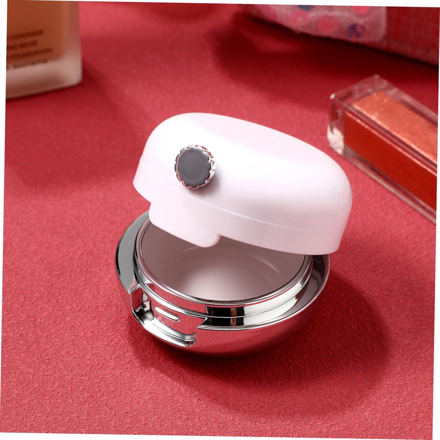 Beaupretty 2Pcs Empty Lips Balm Jars Plastic Lip Mask Holders with Silicone Lip Brush and Mirror Lid Face Cream Containers