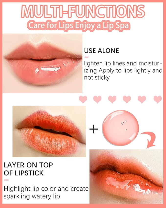 Hydrating Plumping Lip Glow Oil,Tinted Lip Gift